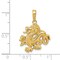 14K Yellow Gold Dragon Charm Polished Pendant Jewelry 23mm x 18.5mm